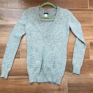 J Crew Deep V-neck Wool Sweater Size XS